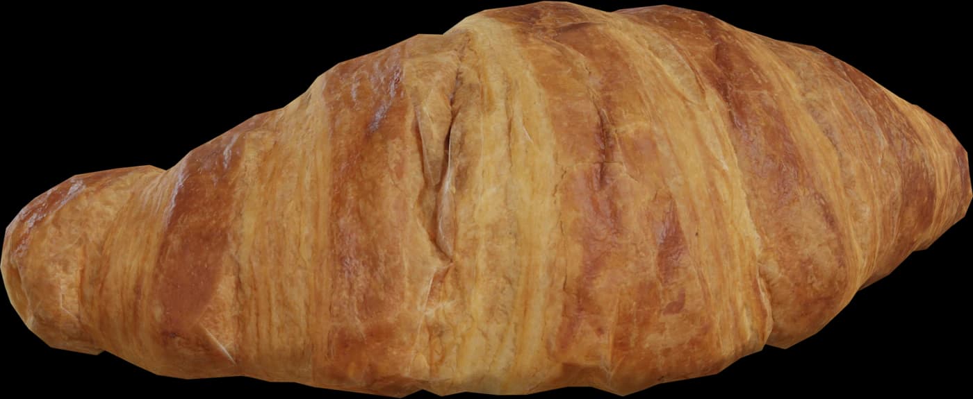 Golden butter croissant with delicate, flaky layers