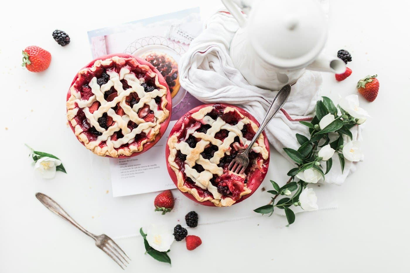 An artisan fruit tart, baked for the season